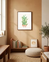 Happy Bamboo Houseplant framed in a gentle room thumbnail