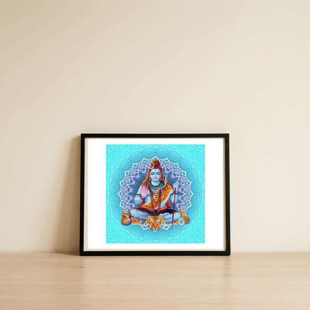 LORD SHIVA — framed, leaning against the wall
