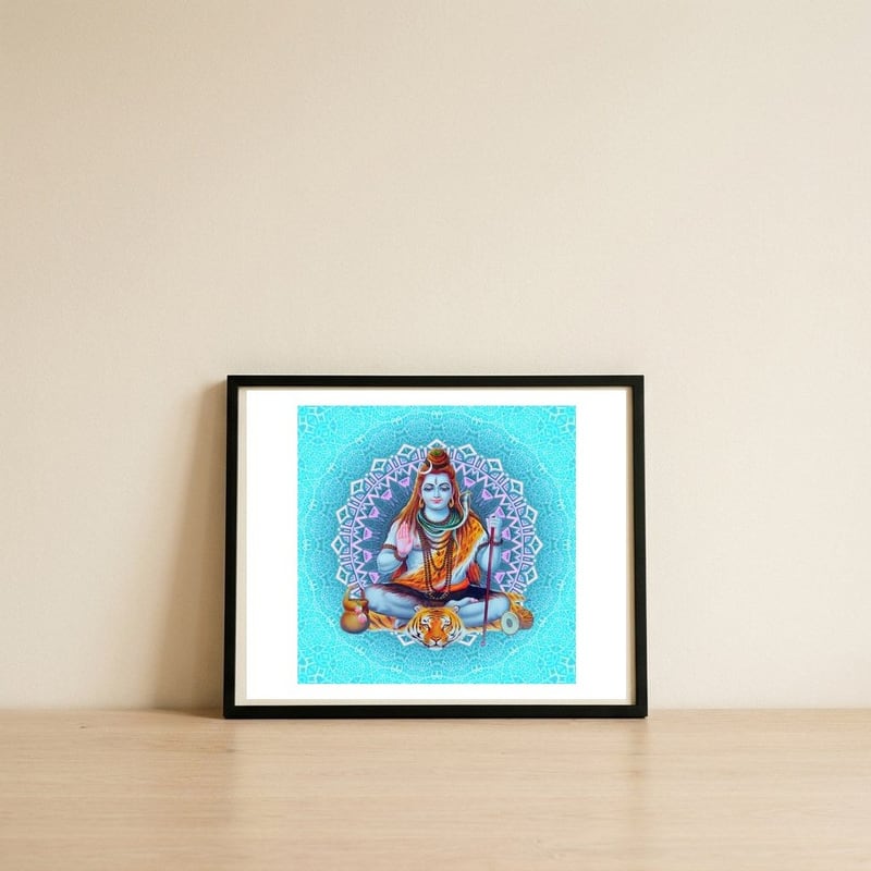 LORD SHIVA — framed, leaning against the wall