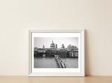 London St Pauls And Millennium Bridge  — framed, leaning against the wall thumbnail