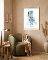 NYC Statue of Liberty | turquoise marble framed in a tender room thumbnail