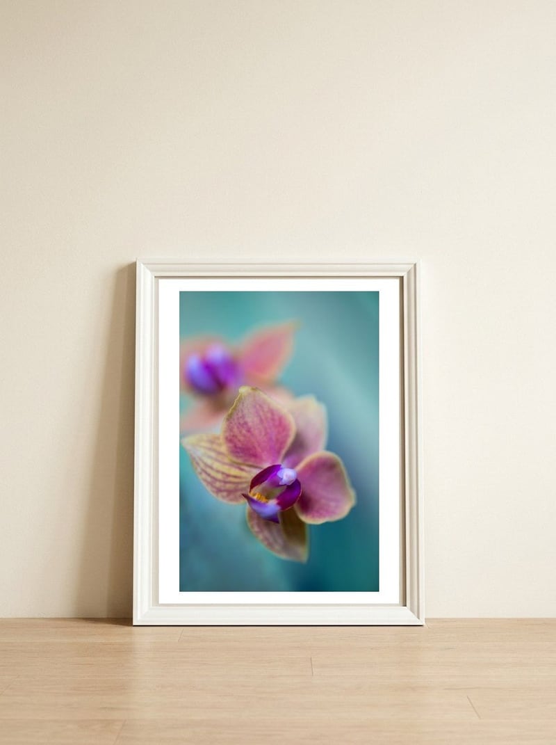 Orchidee — framed, leaning against the wall