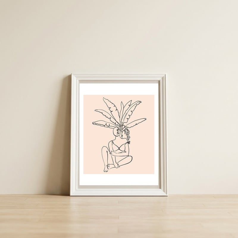 Staycation — framed, leaning against the wall