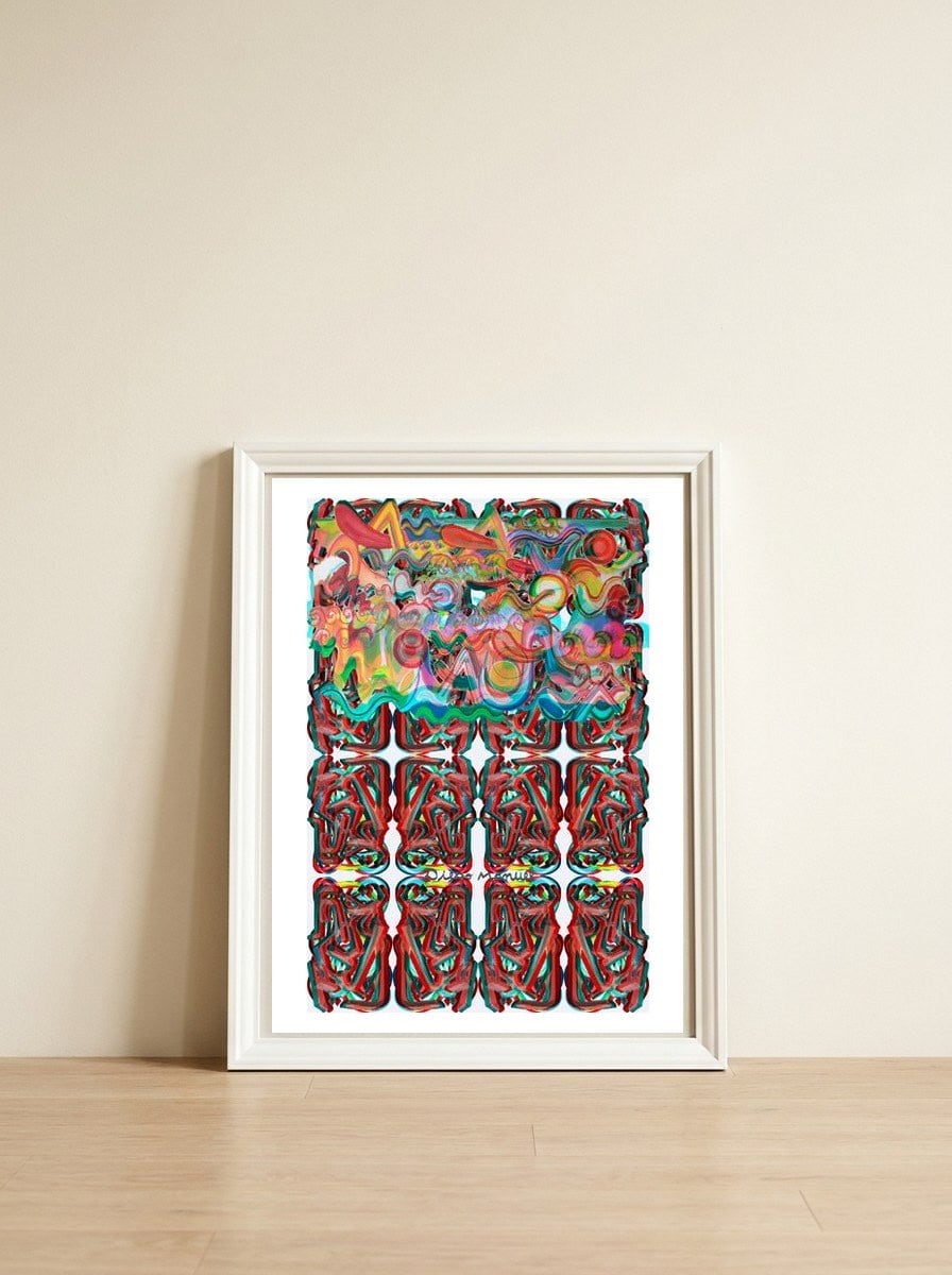 Formas 14 34 3d And Summer 4 — framed, leaning against the wall