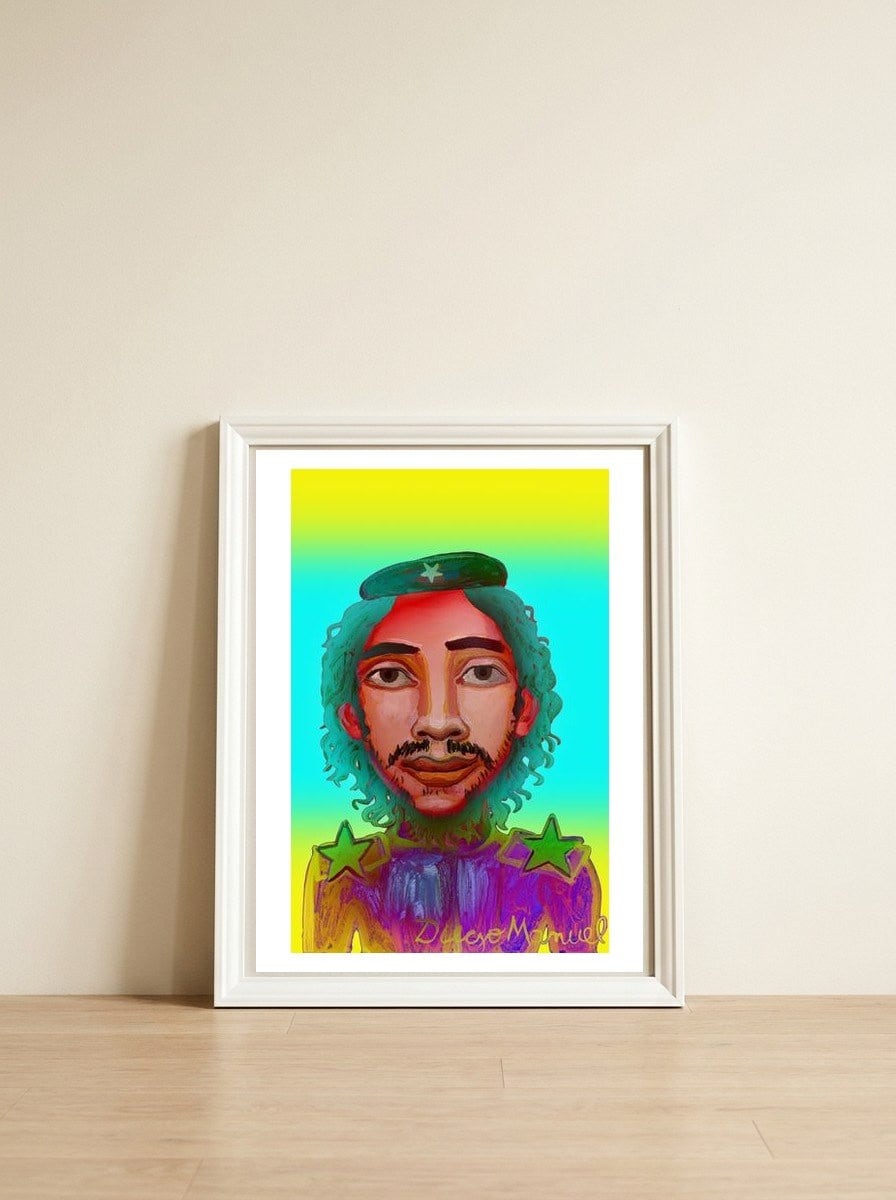 Che 6 Multicolor 2 — framed, leaning against the wall