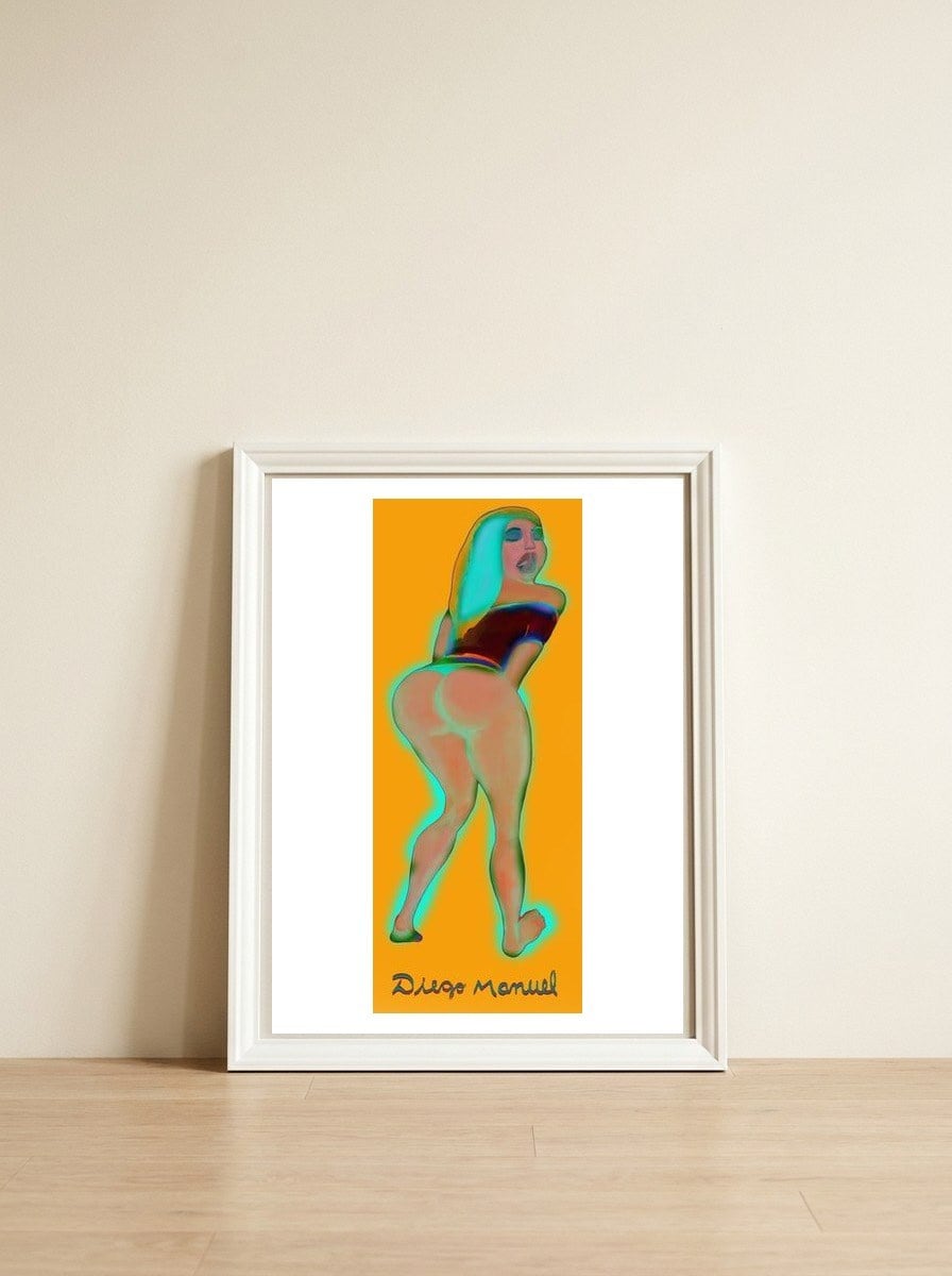 Chica Sensual 2 B3 — framed, leaning against the wall