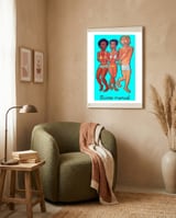Bailando En La Playa 12 3d framed in a tender room thumbnail