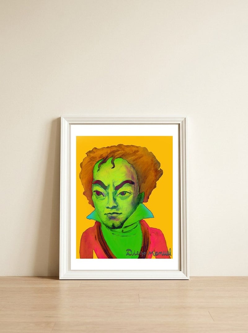 Beethoven Multicolor 3 — framed, leaning against the wall