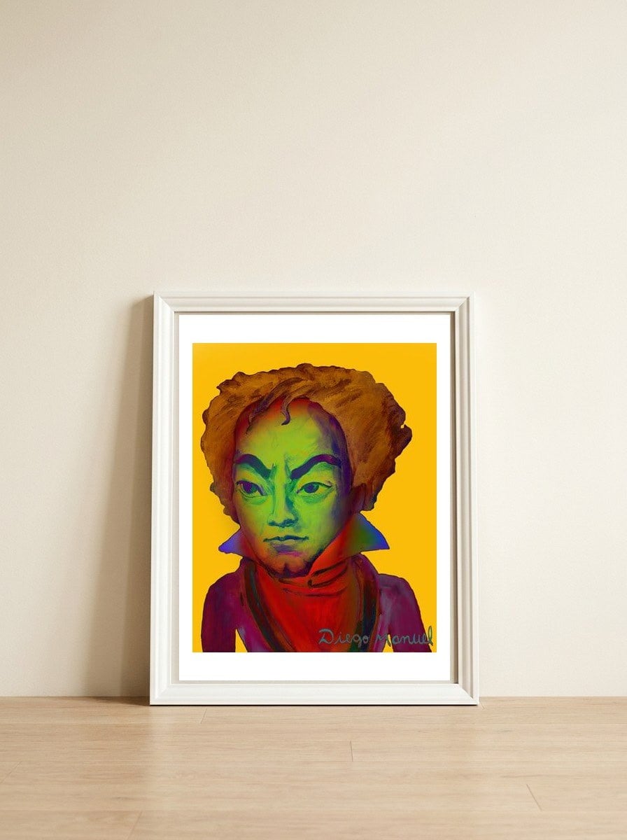 Beethoven Multicolor 7 — framed, leaning against the wall