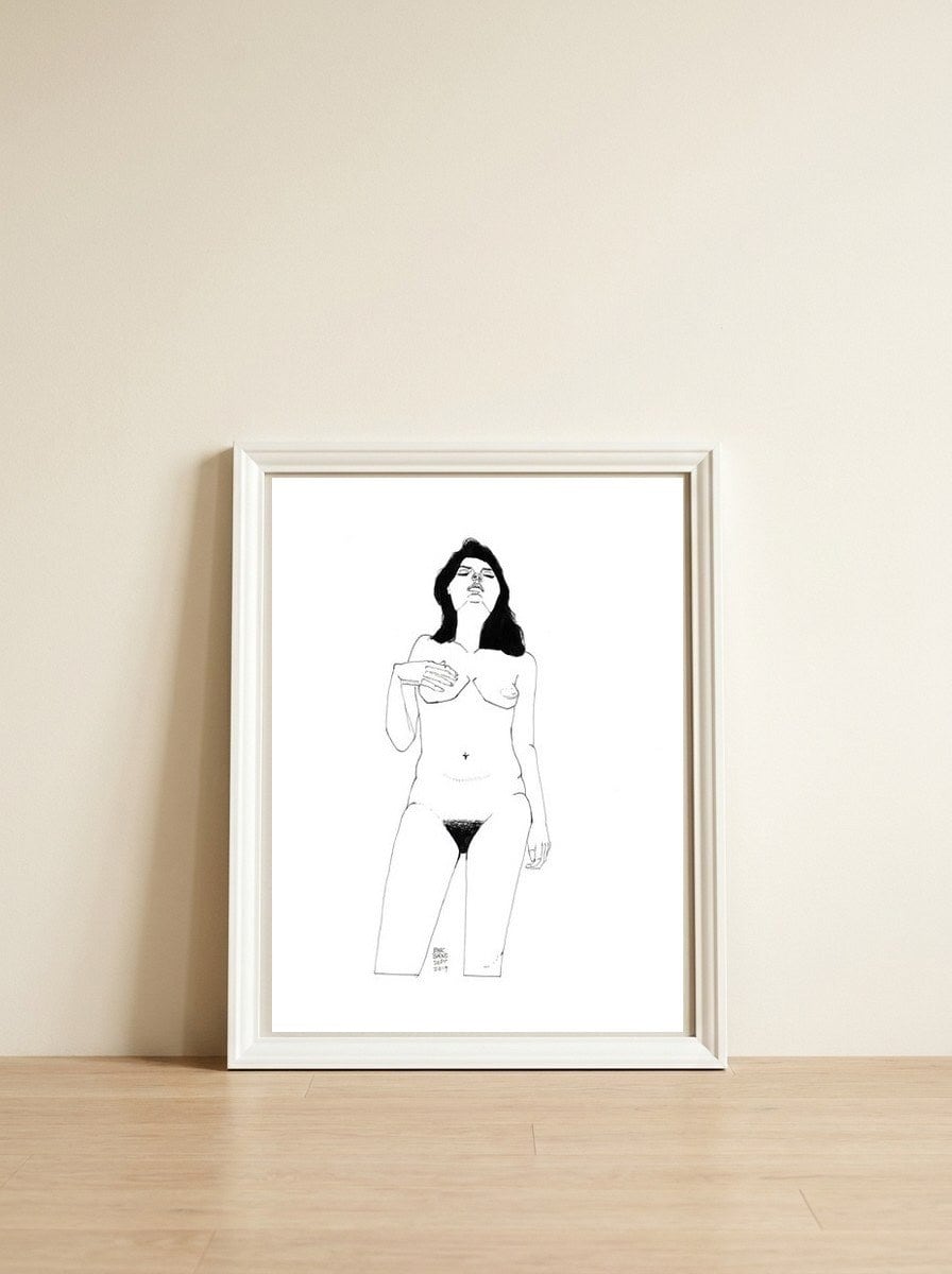Untitled #35 - Nude — framed, leaning against the wall