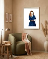 Untitled #46 Woman in a blue dress framed in a tender room thumbnail