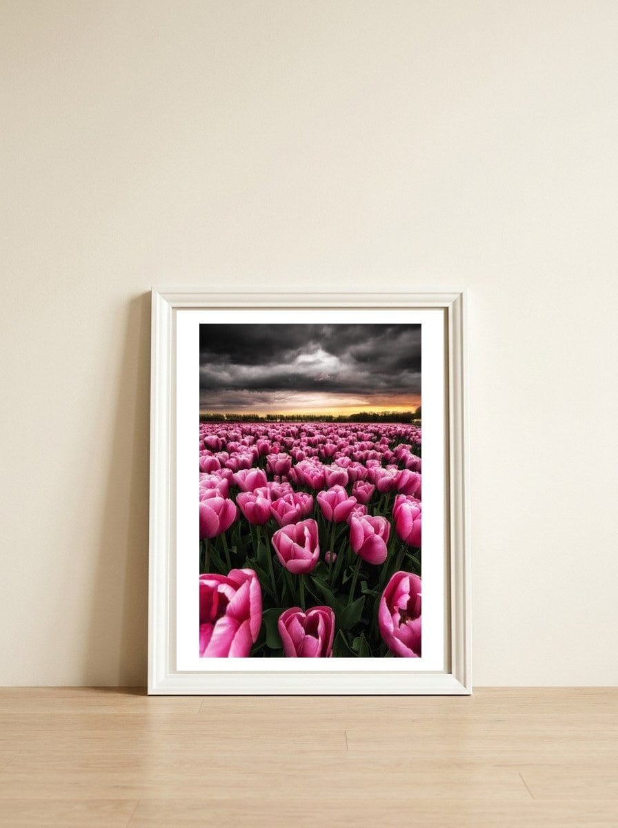 Spring Palette — framed, leaning against the wall