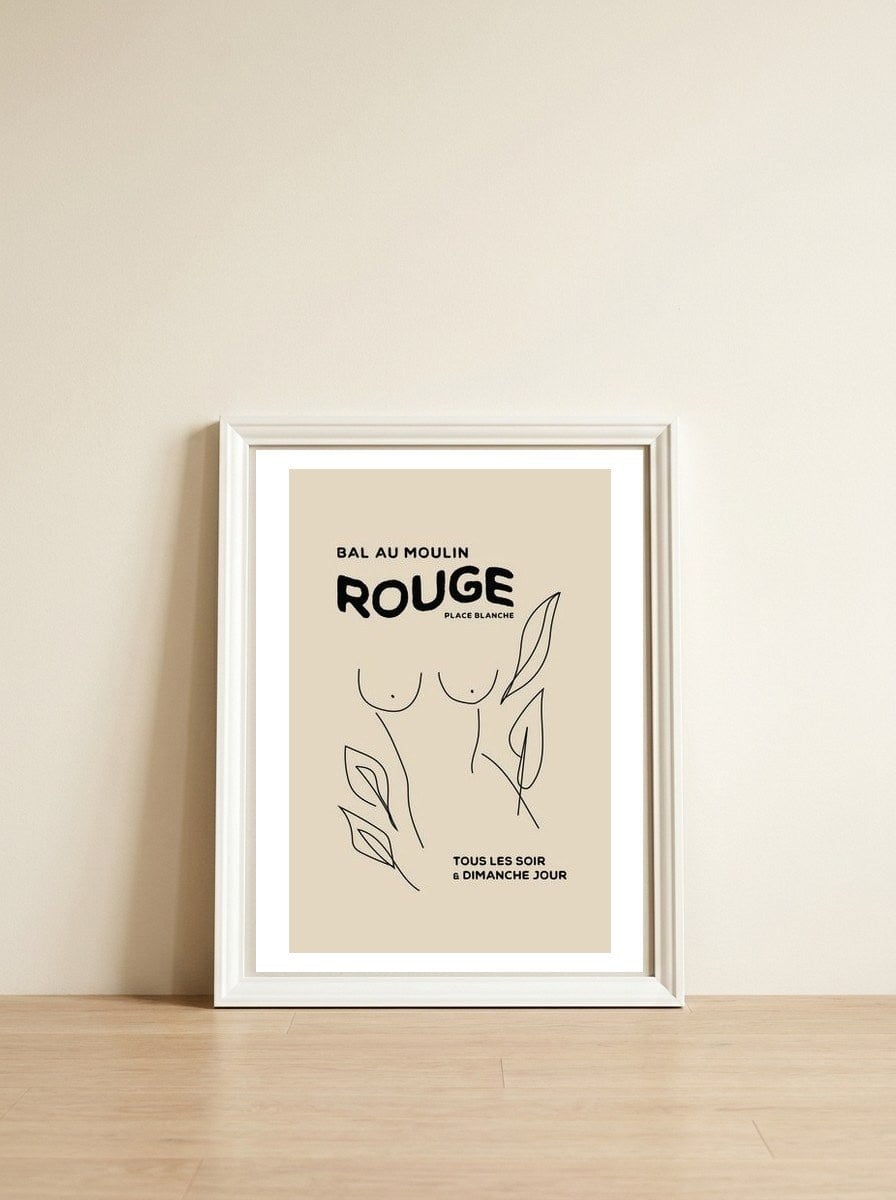 Moulin Rouge — framed, leaning against the wall