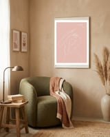wake woman line-pink framed in a tender room thumbnail