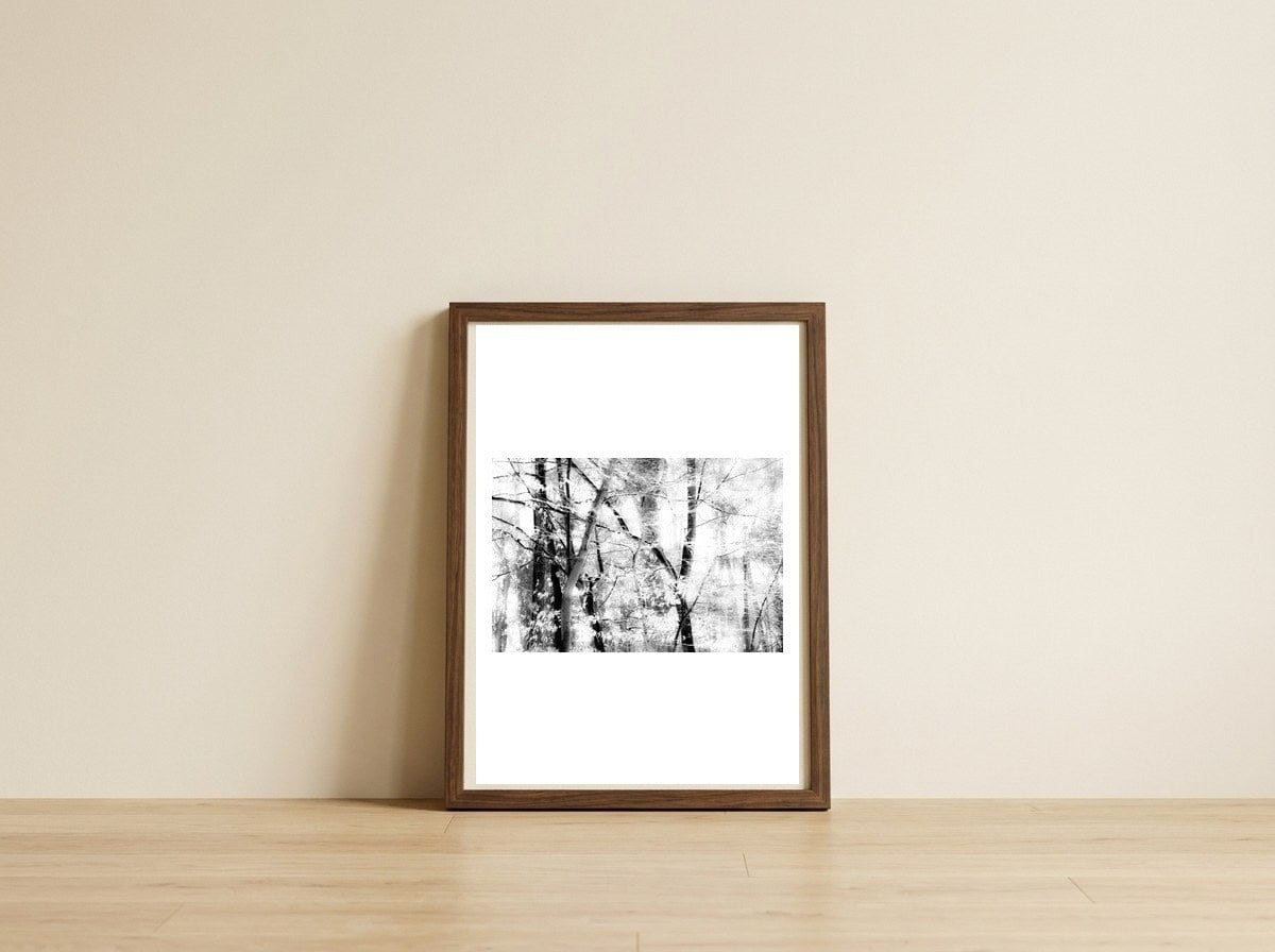 tree breeze — framed, leaning against the wall