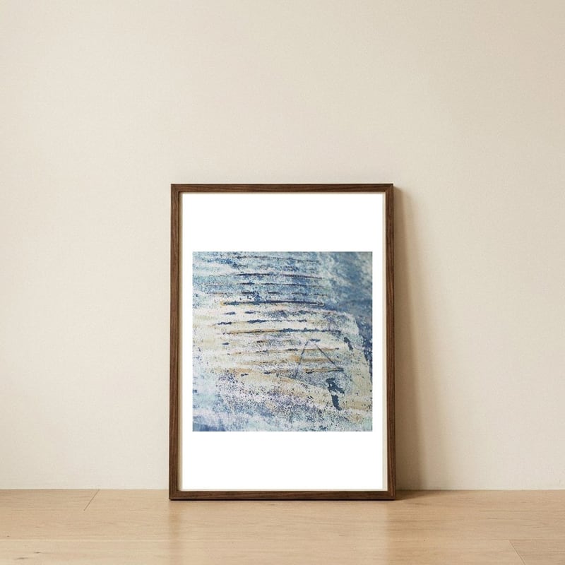 Esmerelda — framed, leaning against the wall