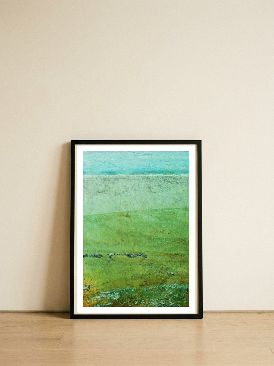 Esperanza — framed, leaning against the wall
