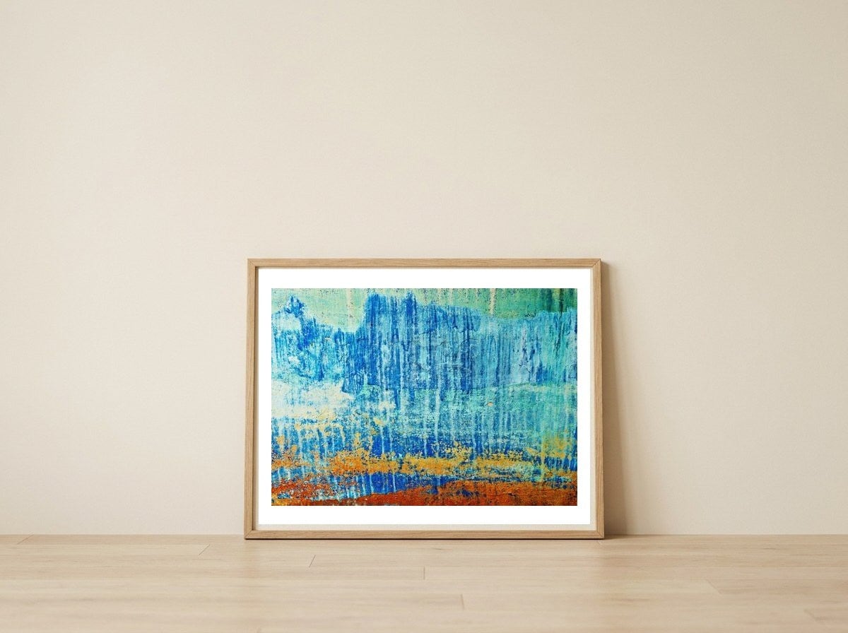 Iris — framed, leaning against the wall