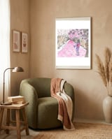 Cherry Blossom Flurry framed in a tender room thumbnail