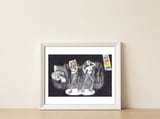 Dancing Queens In The 90's — framed, leaning against the wall thumbnail