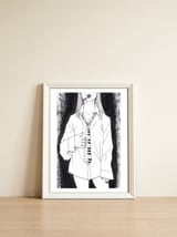 I Play Piano Tie — framed, leaning against the wall thumbnail