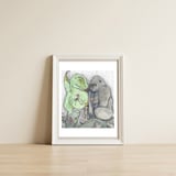 Kong Kong And Friends — framed, leaning against the wall thumbnail
