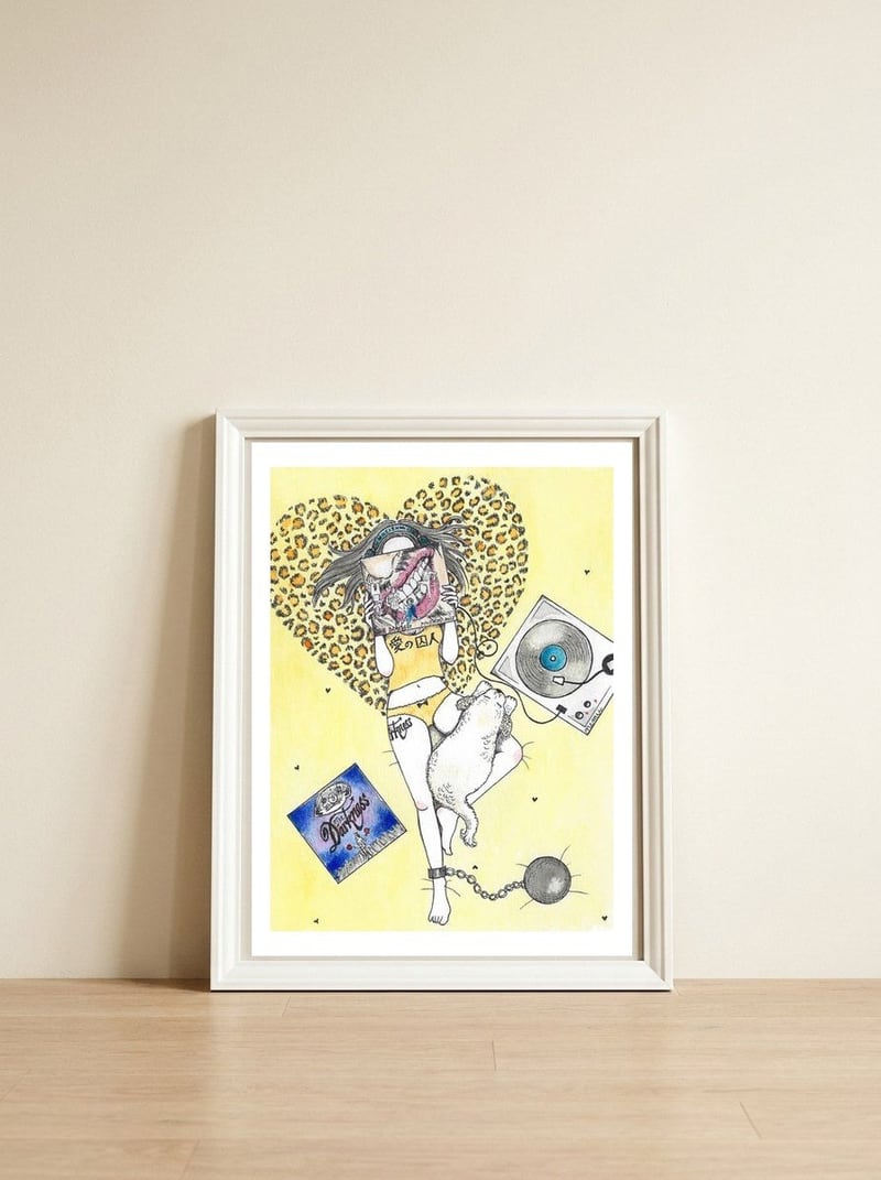 Prisoner Of Love — framed, leaning against the wall