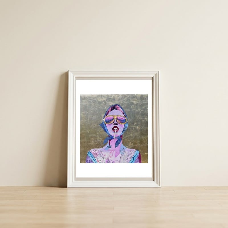 Sunset Boulevard — framed, leaning against the wall