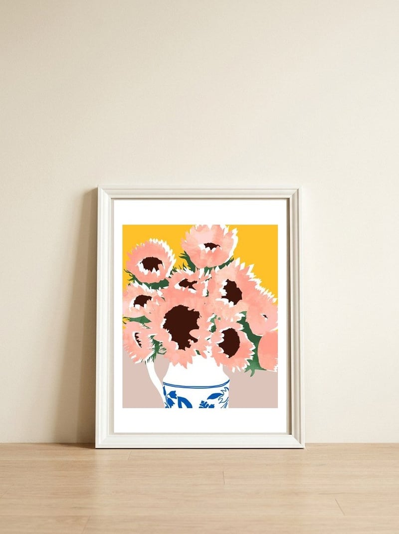 Sunshine On A Cloudy Day — framed, leaning against the wall