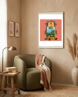 Art As Escape framed in a tender room thumbnail