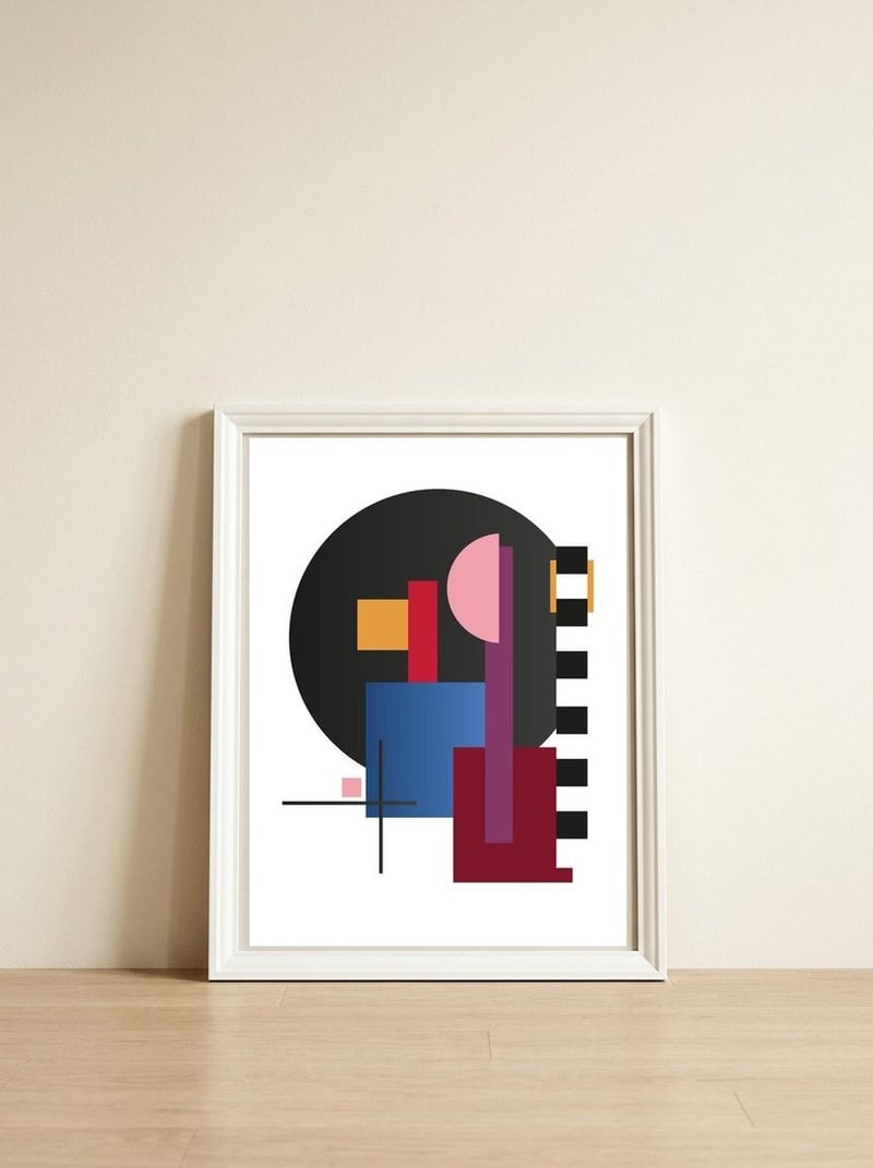 Strangeness — framed, leaning against the wall
