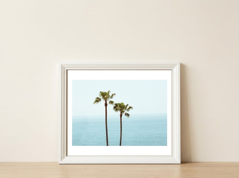 Island Dreaming — framed, leaning against the wall