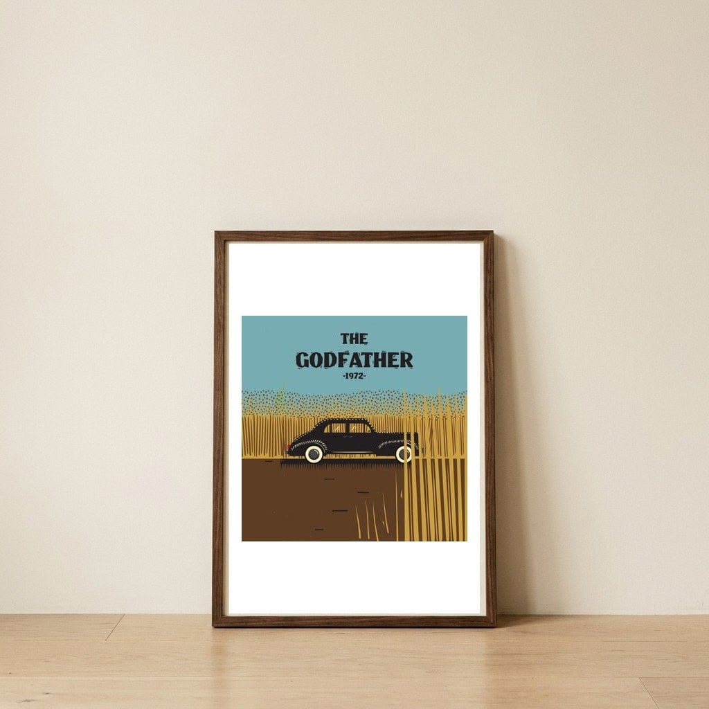 The Godfather — framed, leaning against the wall