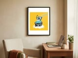 Stay home framed in a focused room thumbnail