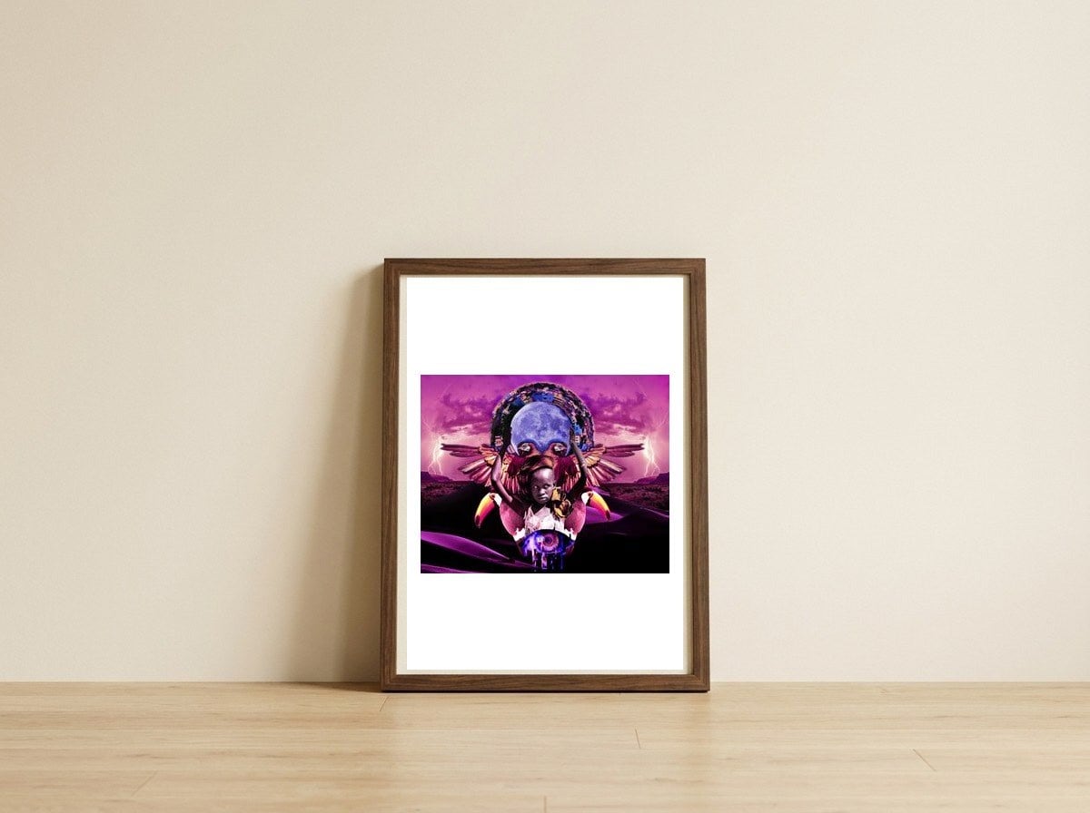 Tropical Reality — framed, leaning against the wall