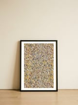 Golden Brown Terrazzo — framed, leaning against the wall thumbnail