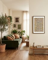 Golden Brown Terrazzo framed in a grounding room thumbnail
