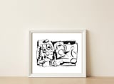 Different Kind - b&w — framed, leaning against the wall thumbnail