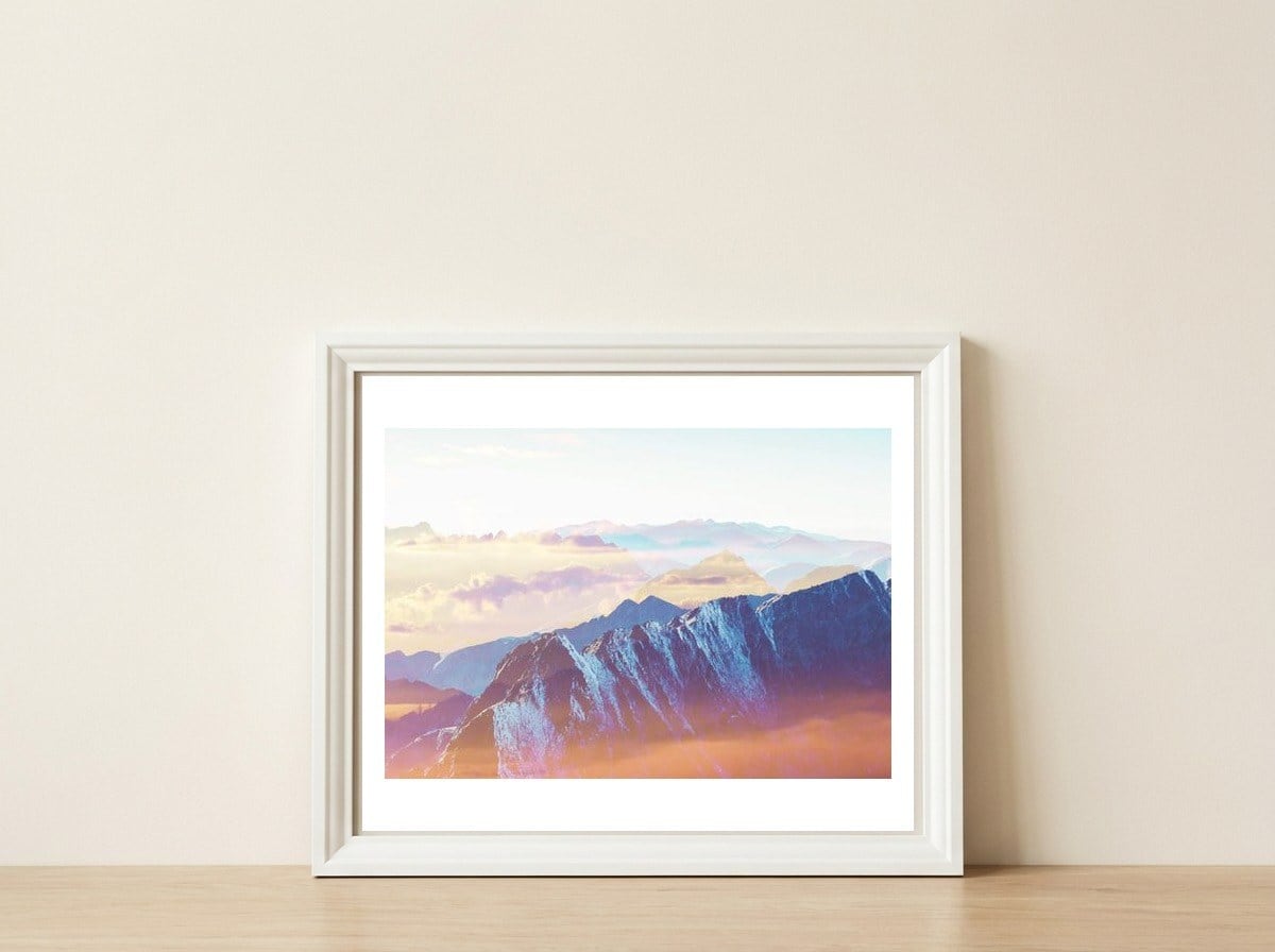 Sunshine Glory — framed, leaning against the wall