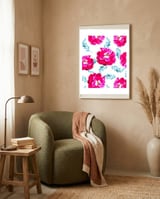 Fluorescent Florals framed in a tender room thumbnail