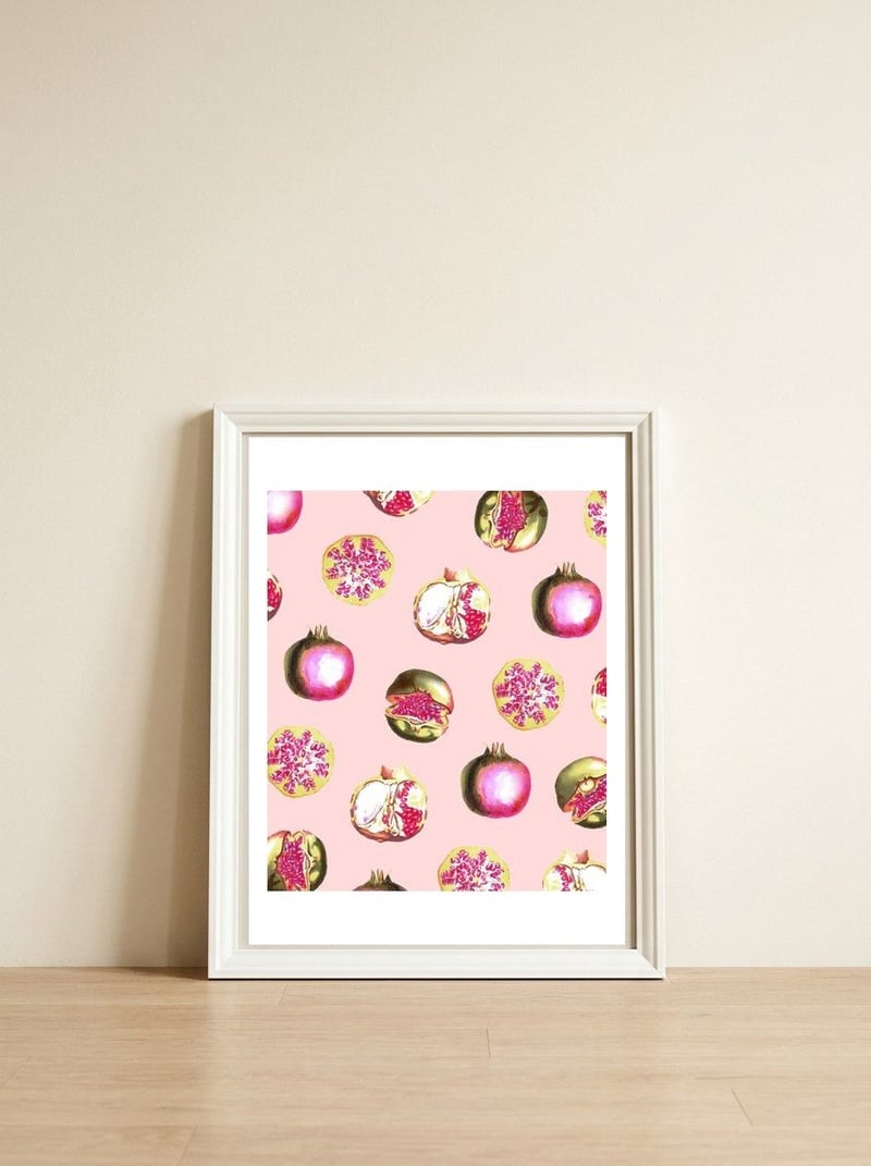 Pom Zest — framed, leaning against the wall