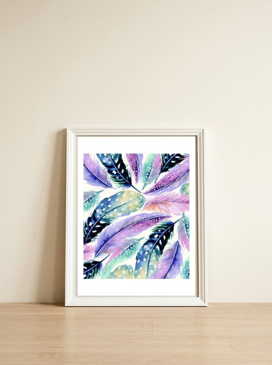 Wild Feathers — framed, leaning against the wall