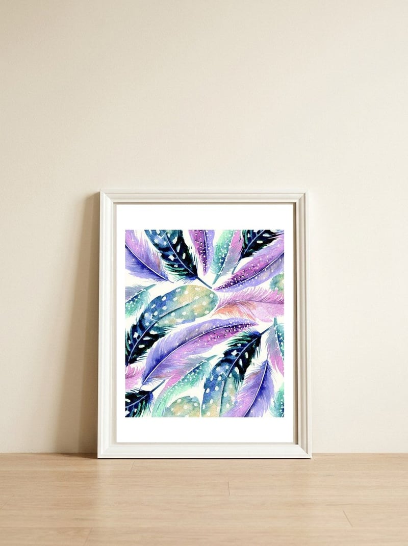 Wild Feathers — framed, leaning against the wall