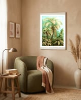 Vintage Tropical | Jungle Botanical Nature Banana Tree | Bohemian Plants Trees Forest framed in a tender room thumbnail
