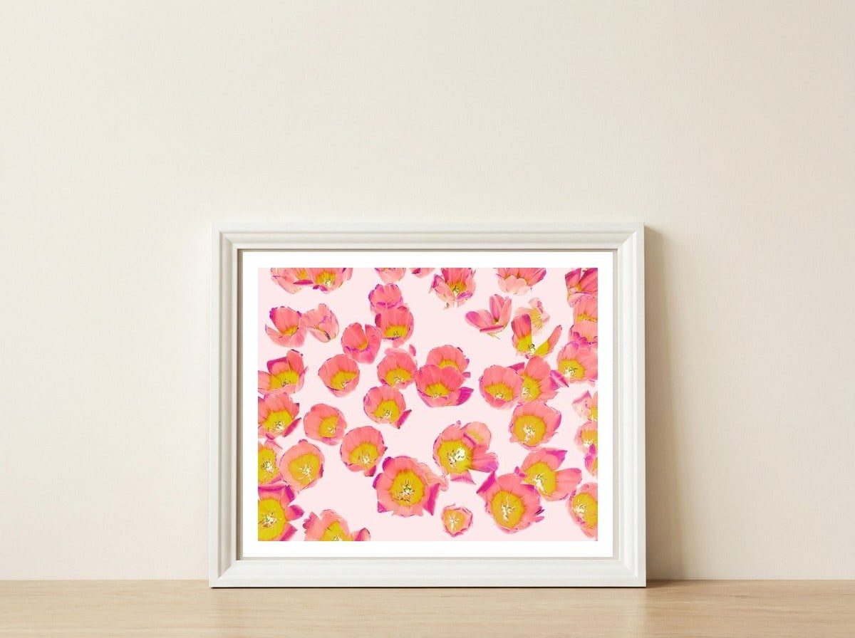 Flower Therapy — framed, leaning against the wall