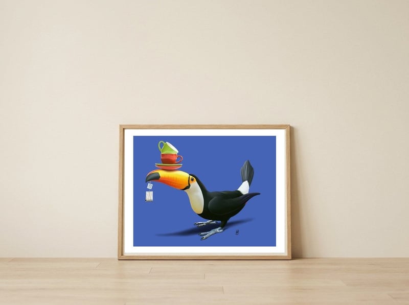 Tea For Tou (Colour) — framed, leaning against the wall