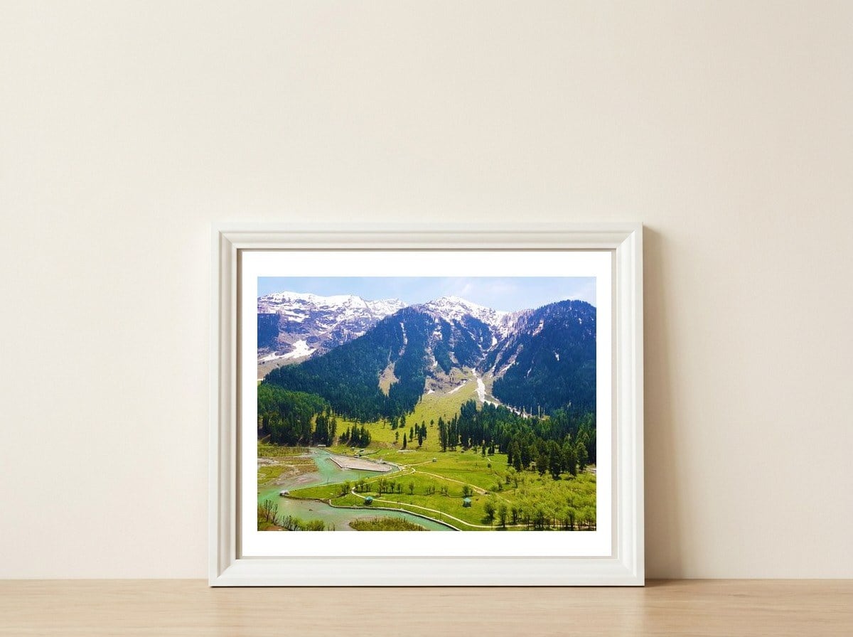 Kashmir — framed, leaning against the wall