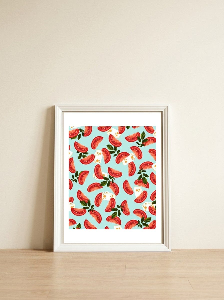 Caprese — framed, leaning against the wall