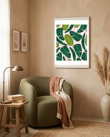 Banana Leaf Blush framed in a tender room thumbnail