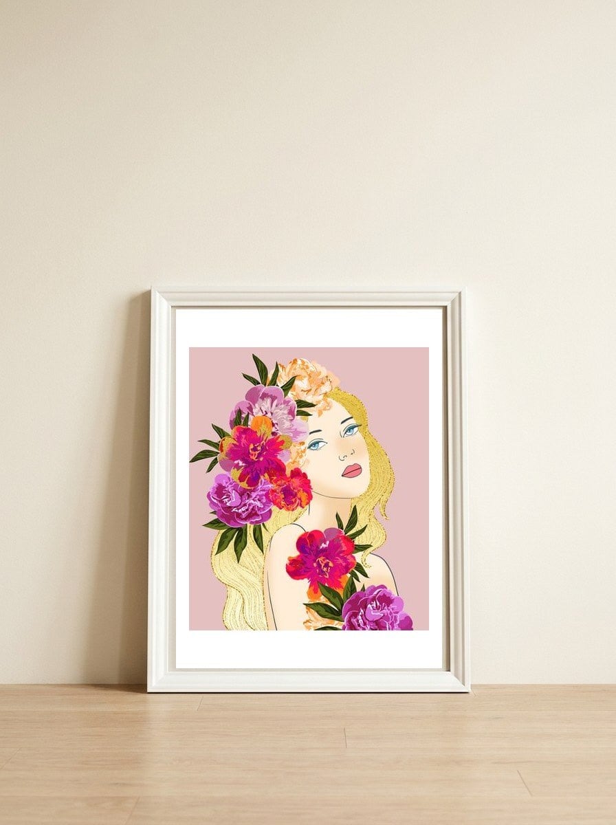 Nature's Child — framed, leaning against the wall